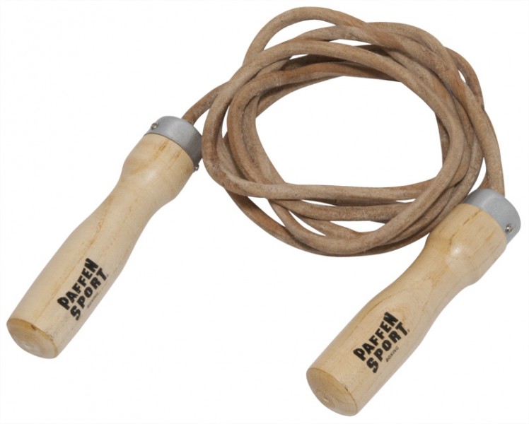 Paffen-Sport  Allround   Leder-Springseil, natur,  Länge 2,8m