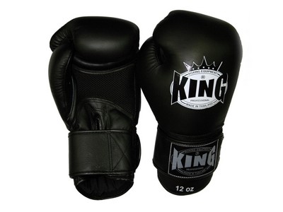 King Boxhandschuhe schwarz Leder BGK AIR SOLUTION