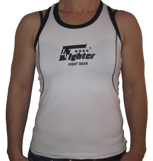 4Fighter Girltop weiss mit tollem 4Fighter Aufdruck vorne und hinten GT-4