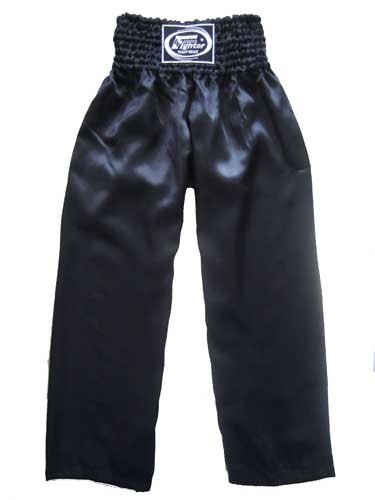 4Fighter schwarze Kickboxing Vollkontakt Hose VK-06 von XXS bis XXL