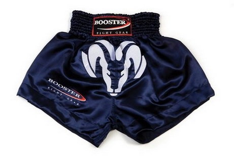 Booster Kickbox Hose Thaiboxing Shorts dunkelblau mit Hörnern TBT-7