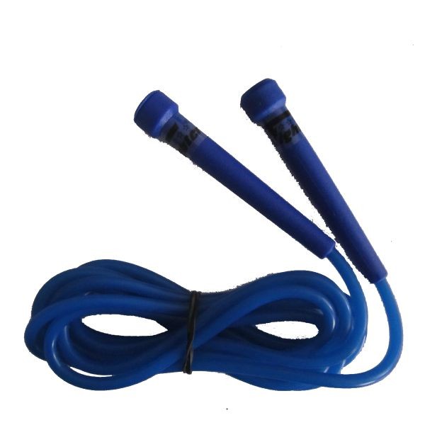 4Fighter Blaues Plastik Springseil mit Plastikgriffen blau