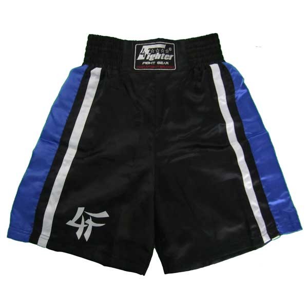 4Fighter Boxingshorts black blue 4FBS-2